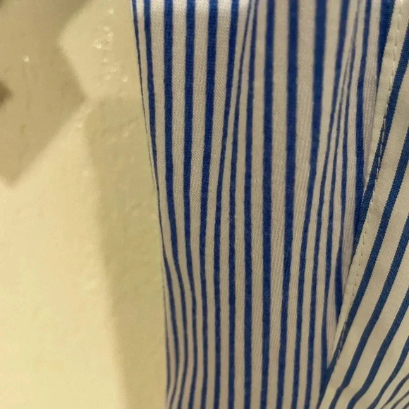 NWT VTG New York Coll. Tailored Blue White Striped Blouse Preppy Old Money S - Picture 5 of 7